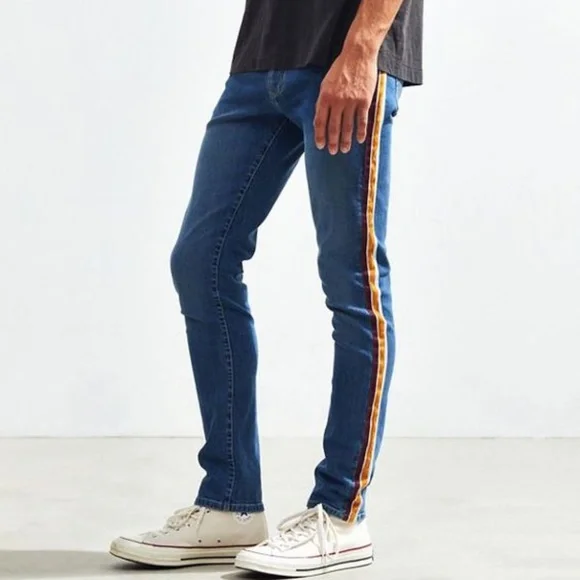 BDG Urban Outfitters Side Strip Skinny Stretch Jean Size 36x32 - Picture 1 of 4